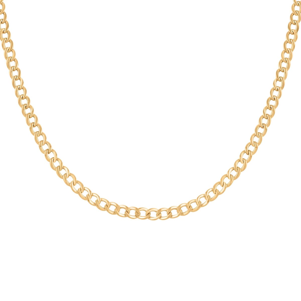10K Yellow Gold 2.5mm Curb Link Necklace 18 Inches 2.6 Grams image number 3