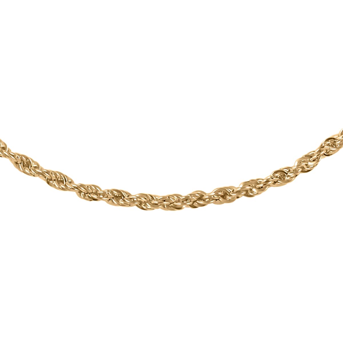 10K Yellow Gold 1.5mm Rope Chain Necklace 18 Inches 1.30 Grams image number 0