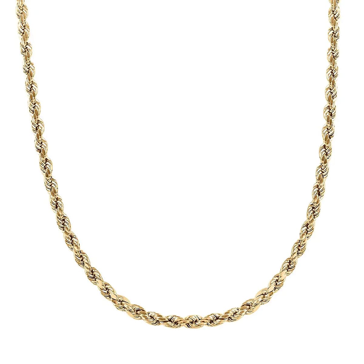 10K Yellow Gold 4mm Rope Necklace 22 Inches 9.9 Grams image number 4