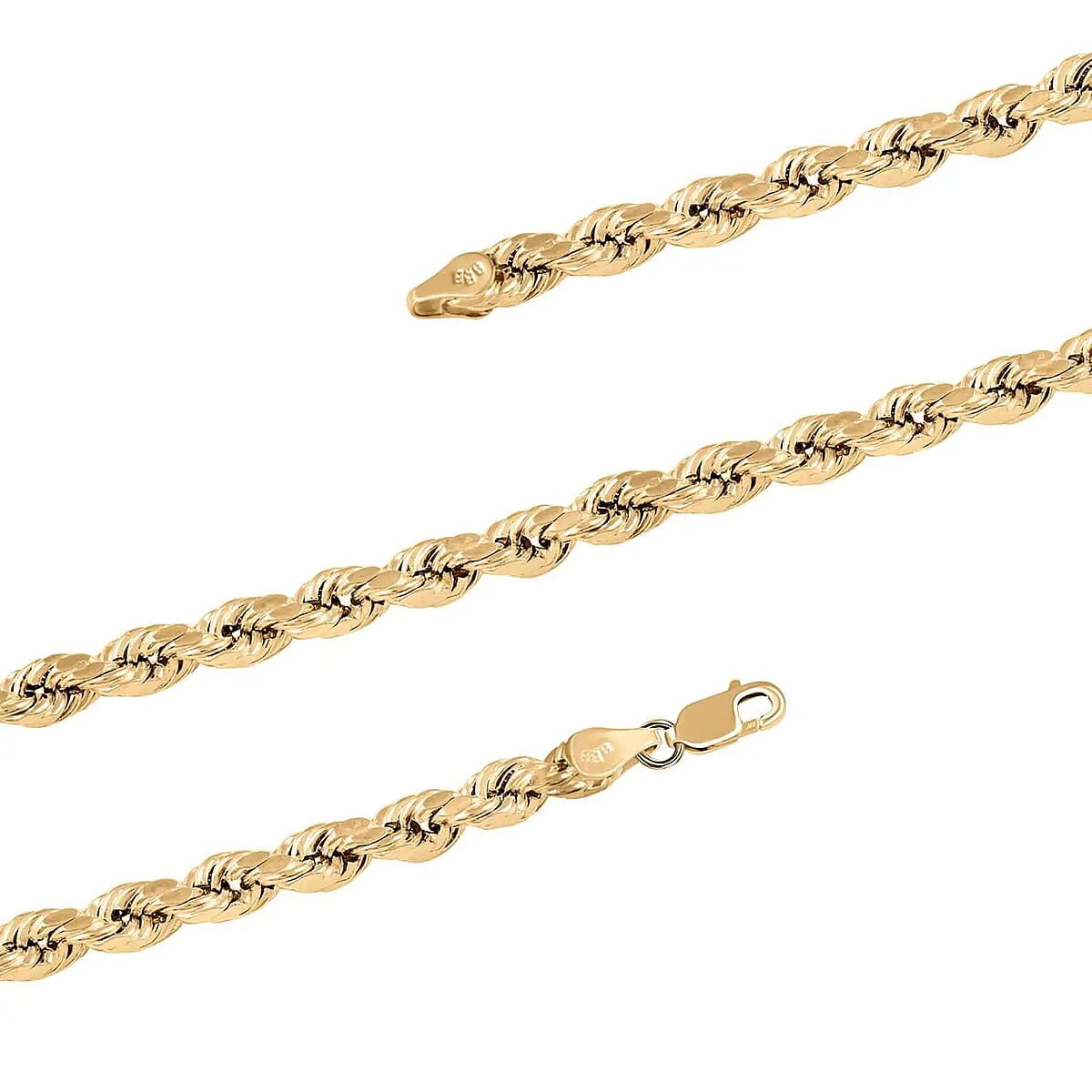 10K Yellow Gold Rope Necklace, 10K Yellow Gold Necklace, Rope Chain, 24 Inch Chain Necklace, Gold Jewelry 10 Grams image number 3