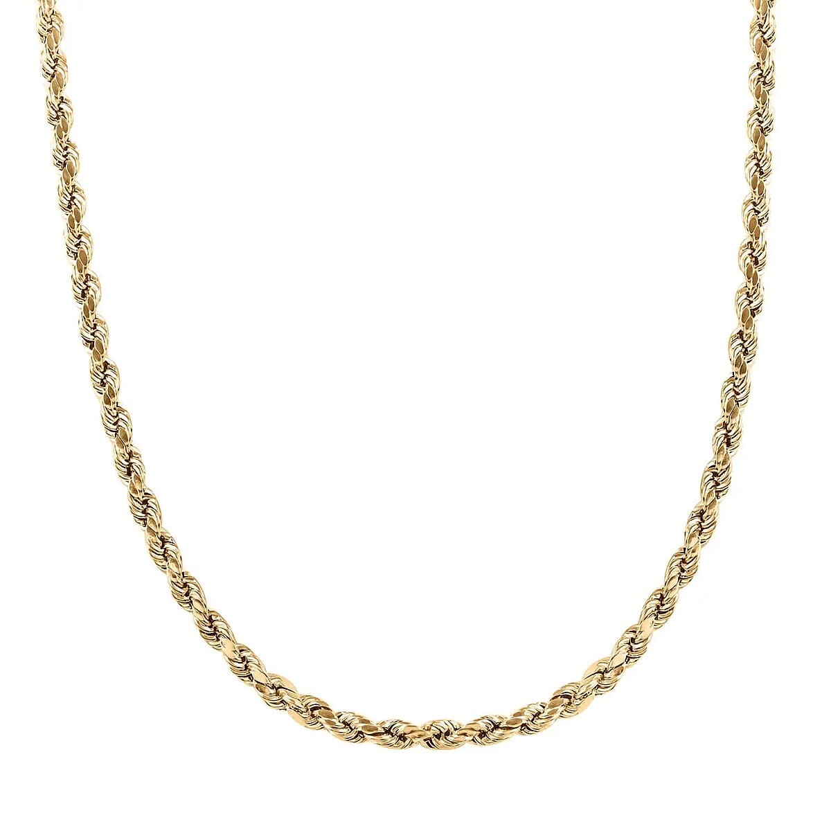 10K Yellow Gold Rope Necklace, 10K Yellow Gold Necklace, Rope Chain, 24 Inch Chain Necklace, Gold Jewelry 10 Grams image number 4