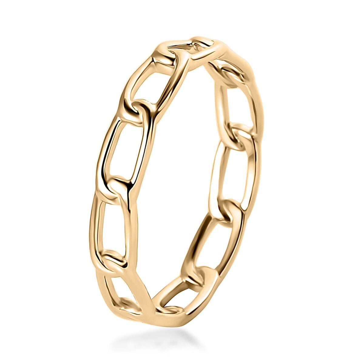 Luxoro 10K Yellow Gold Curb Chain Ring 1.50 Grams (Del. in 7-10 Days) image number 3