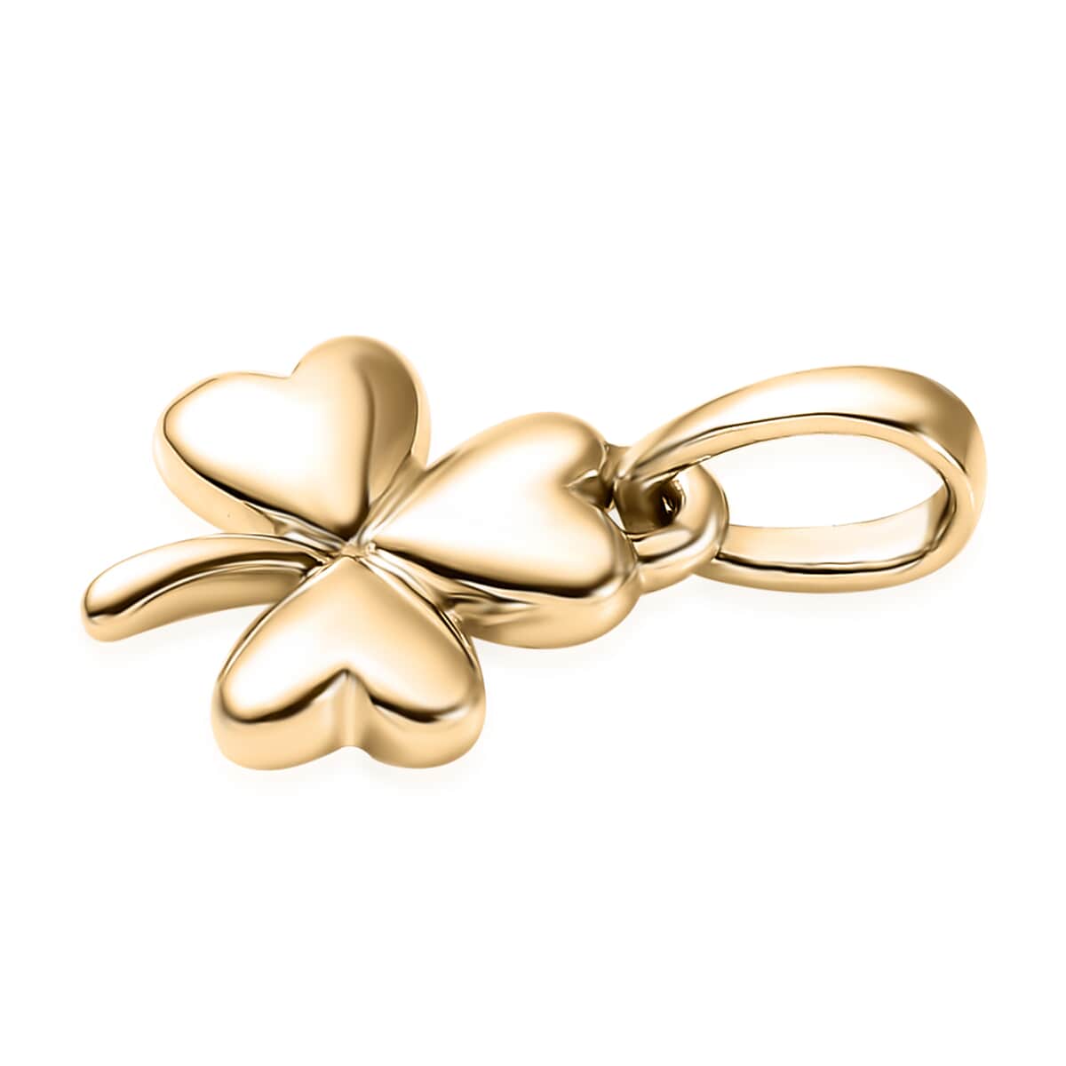 Luxoro 10K Yellow Gold Leaf Clover Pendant 0.60 Grams image number 3