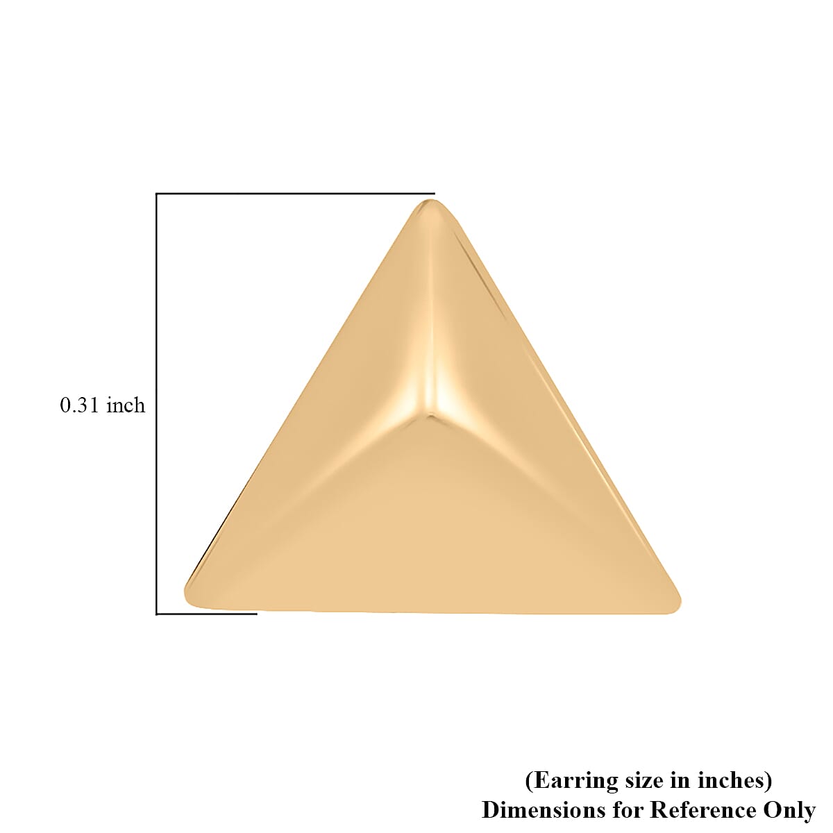 Luxoro 10K Yellow Gold Pyramid Stud Earrings image number 4
