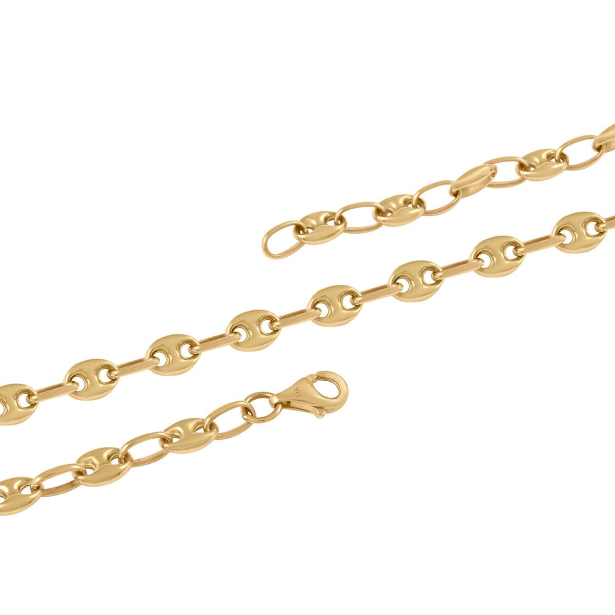 14K Yellow Gold 5mm Puffed Mariner Necklace 20 Inches 12.45 Grams image number 2