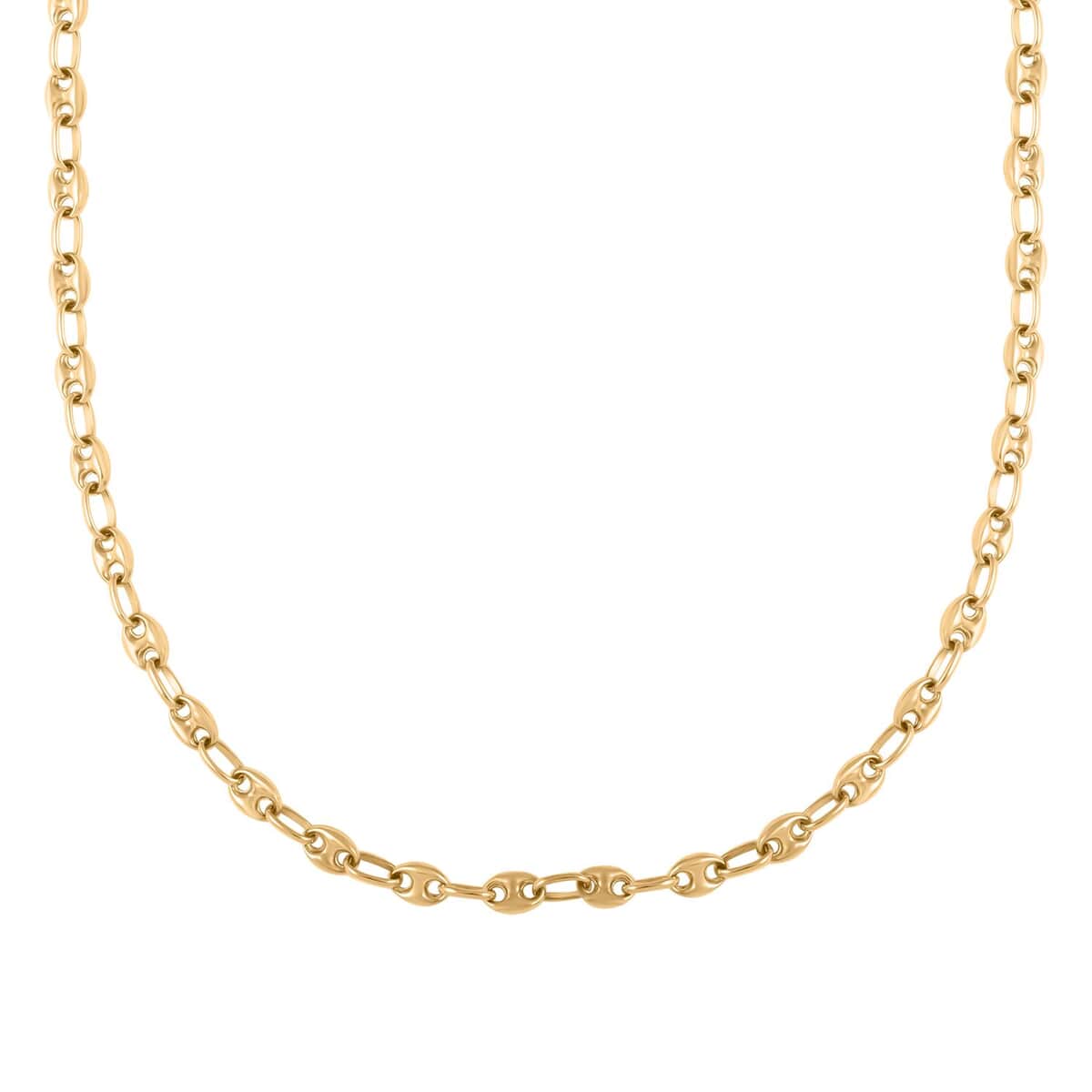 14K Yellow Gold 5mm Puffed Mariner Necklace 20 Inches 12.45 Grams image number 3