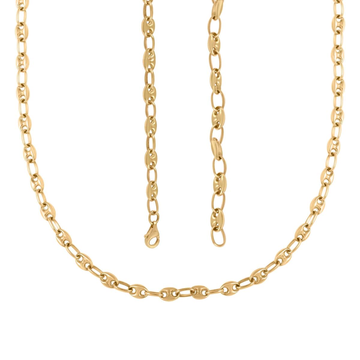 14K Yellow Gold 5mm Puffed Mariner Necklace 20 Inches 12.45 Grams image number 4