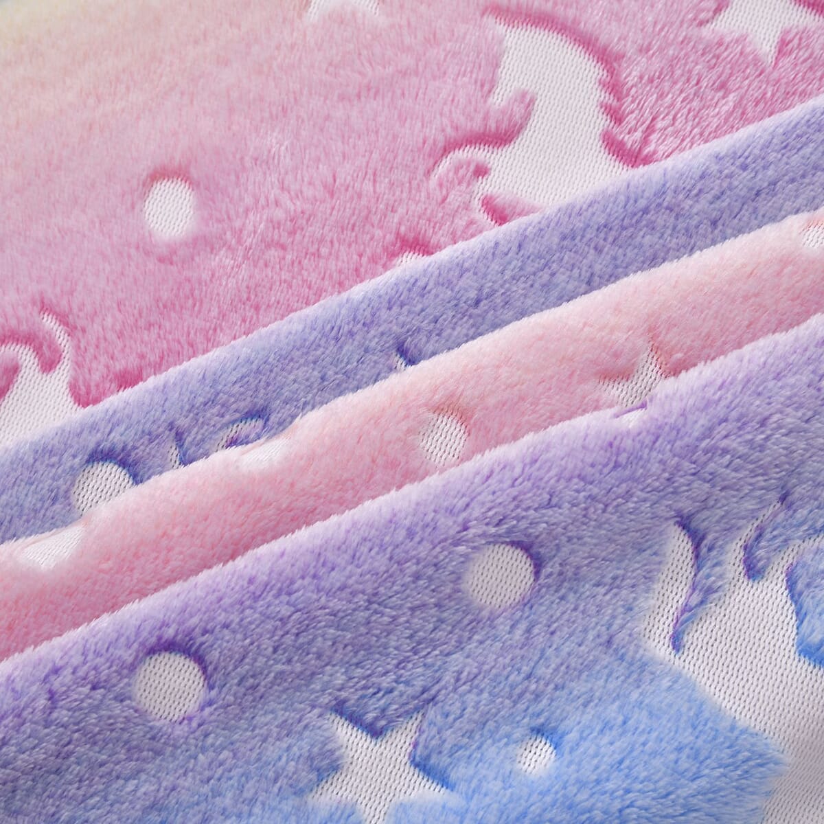 Purple and Pink 3D Luminous Dark Glow Shinning Printing Flannel Throw (50"x60") image number 5