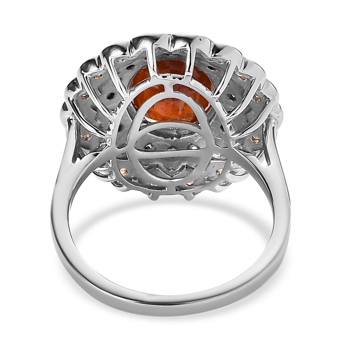 One Time Only Tanzania Tangerine Kyanite, Multi Gemstone Ring in Platinum Over Sterling Silver (Size 10.0) 5.25 ctw image number 4
