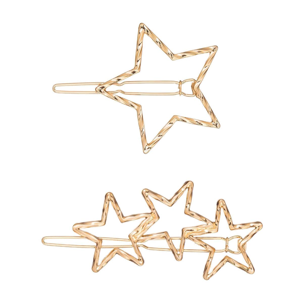 Starry Hair Clips in Goldtone , Cute Hair Clips , Hair Accessories For Women , Wedding Hair Accessories image number 0
