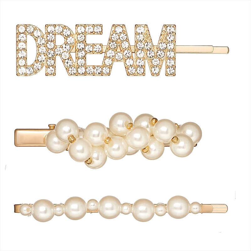 Dream Hair Clips in Goldtone , Cute Hair Clip , Hair Accessories For Women , Wedding Hair Accessories