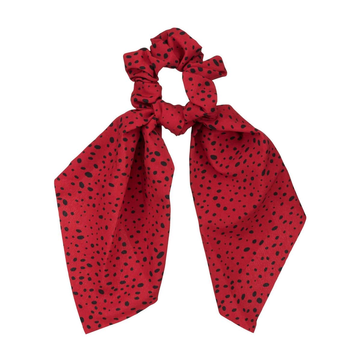 Red and Black Speckled Hair Scarf-Scrunchie , Hair Accessories For Women , Hair Bands image number 0