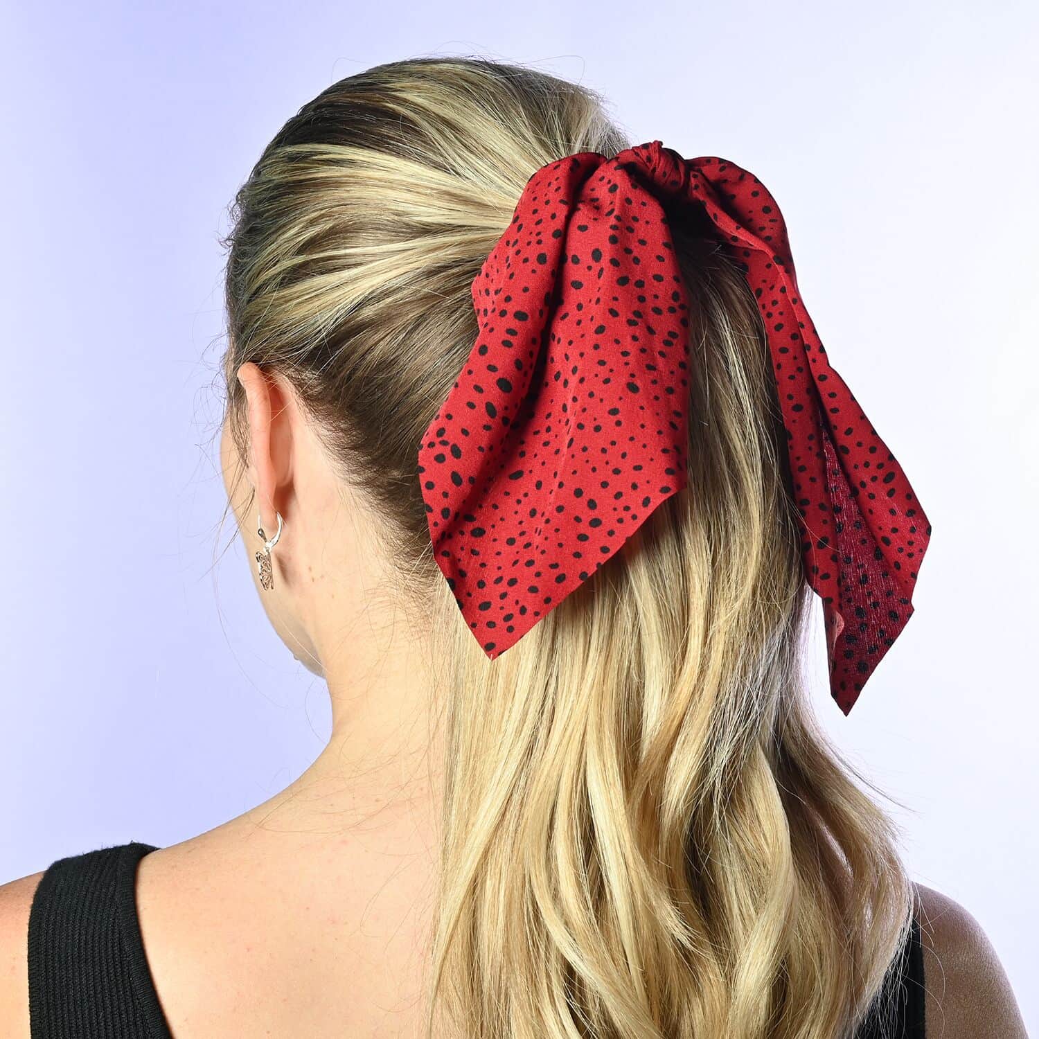 Buy Red and Black Speckled Hair Scarf Scrunchie Hair Accessories