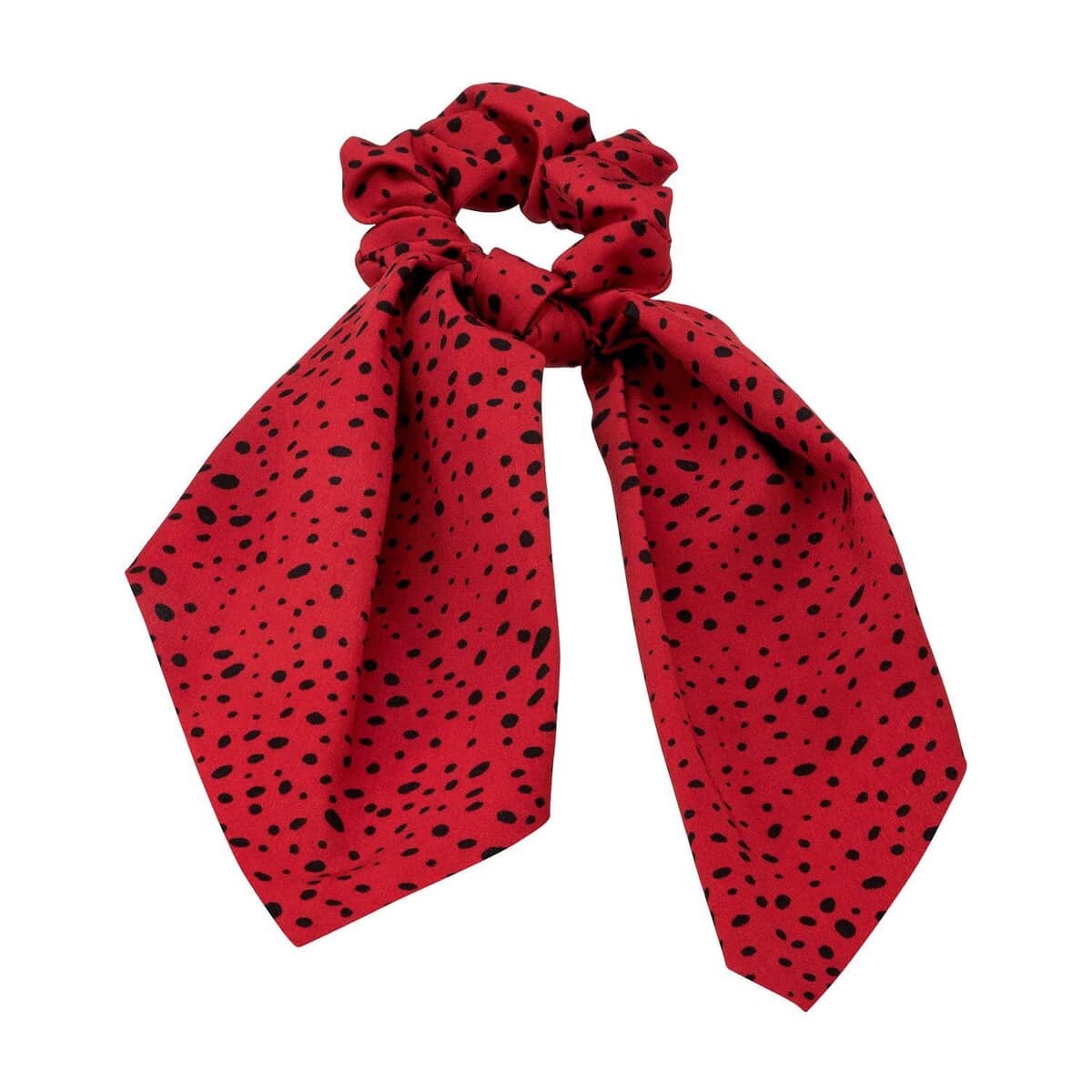 Red and Black Speckled Hair Scarf-Scrunchie , Hair Accessories For Women , Hair Bands image number 2