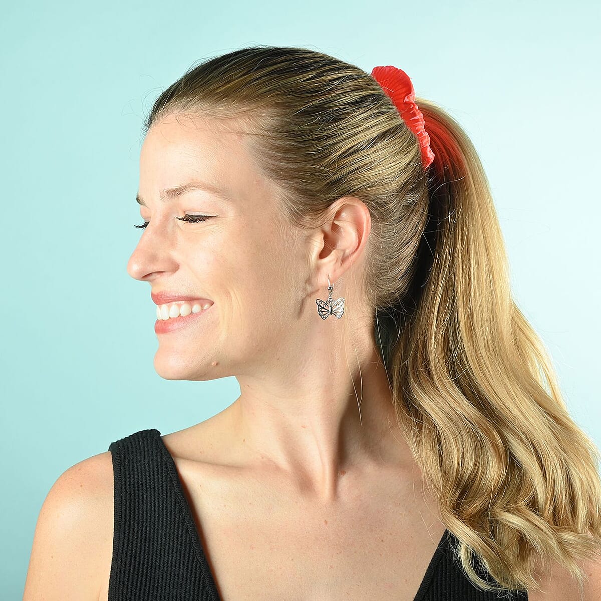 Set of 2- Pink and Yellow Neon Hair Scrunchies | Hair Accessories For Women | Hair Bands image number 1