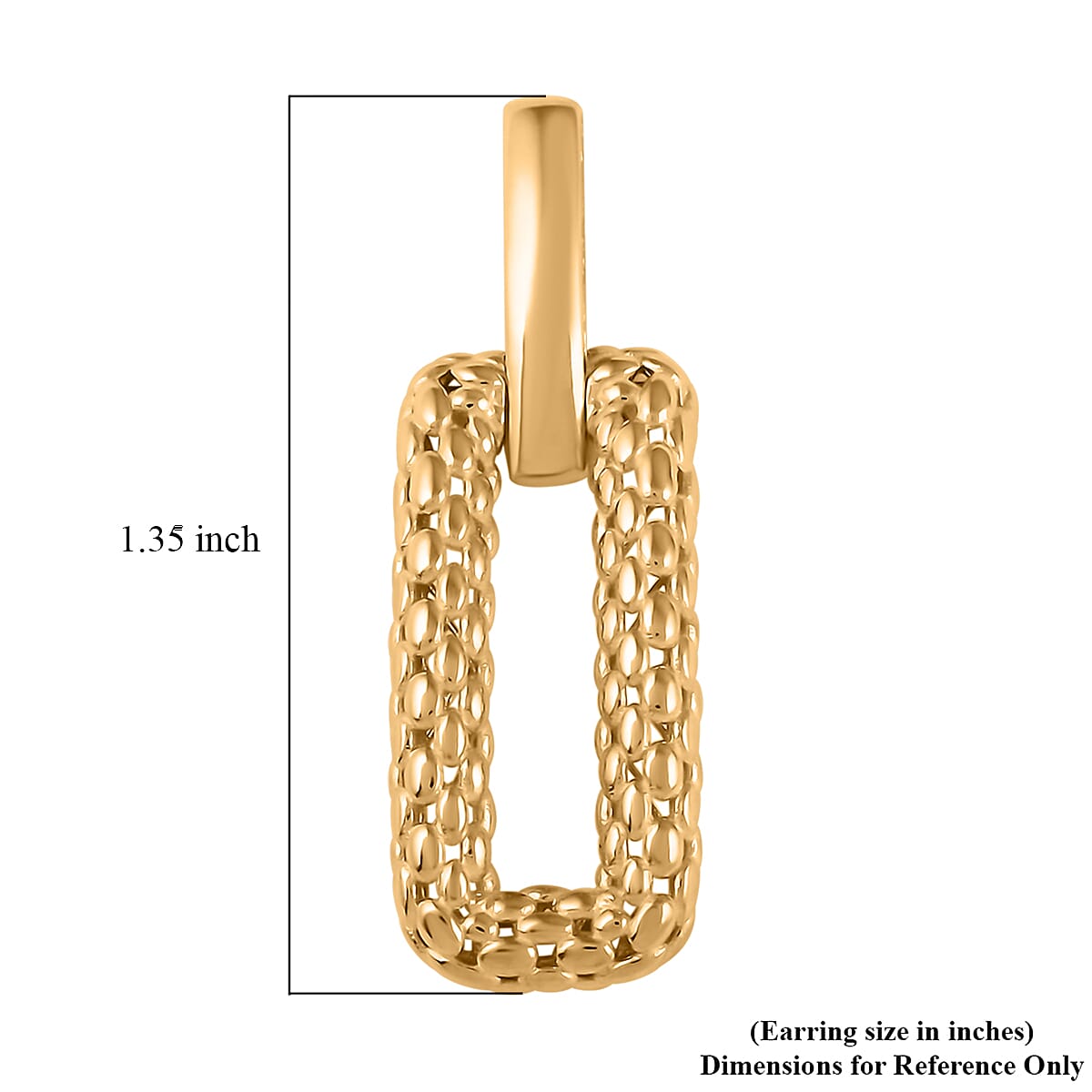 14K Yellow Gold 19x11.3mm Fancy Earrings 5 Grams image number 4