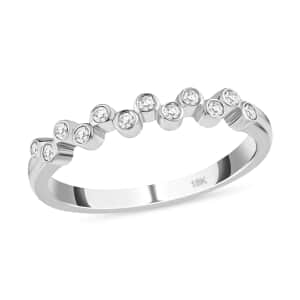 Iliana 18K White Gold G-H SI1 Diamond Band Ring (Size 7.0) 0.15 ctw