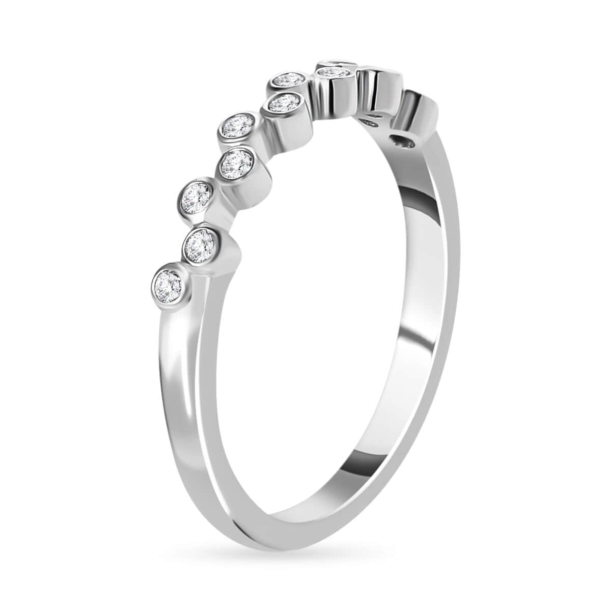 Iliana 18K White Gold G-H SI1 Diamond Band Ring (Size 7.0) 0.15 ctw image number 2