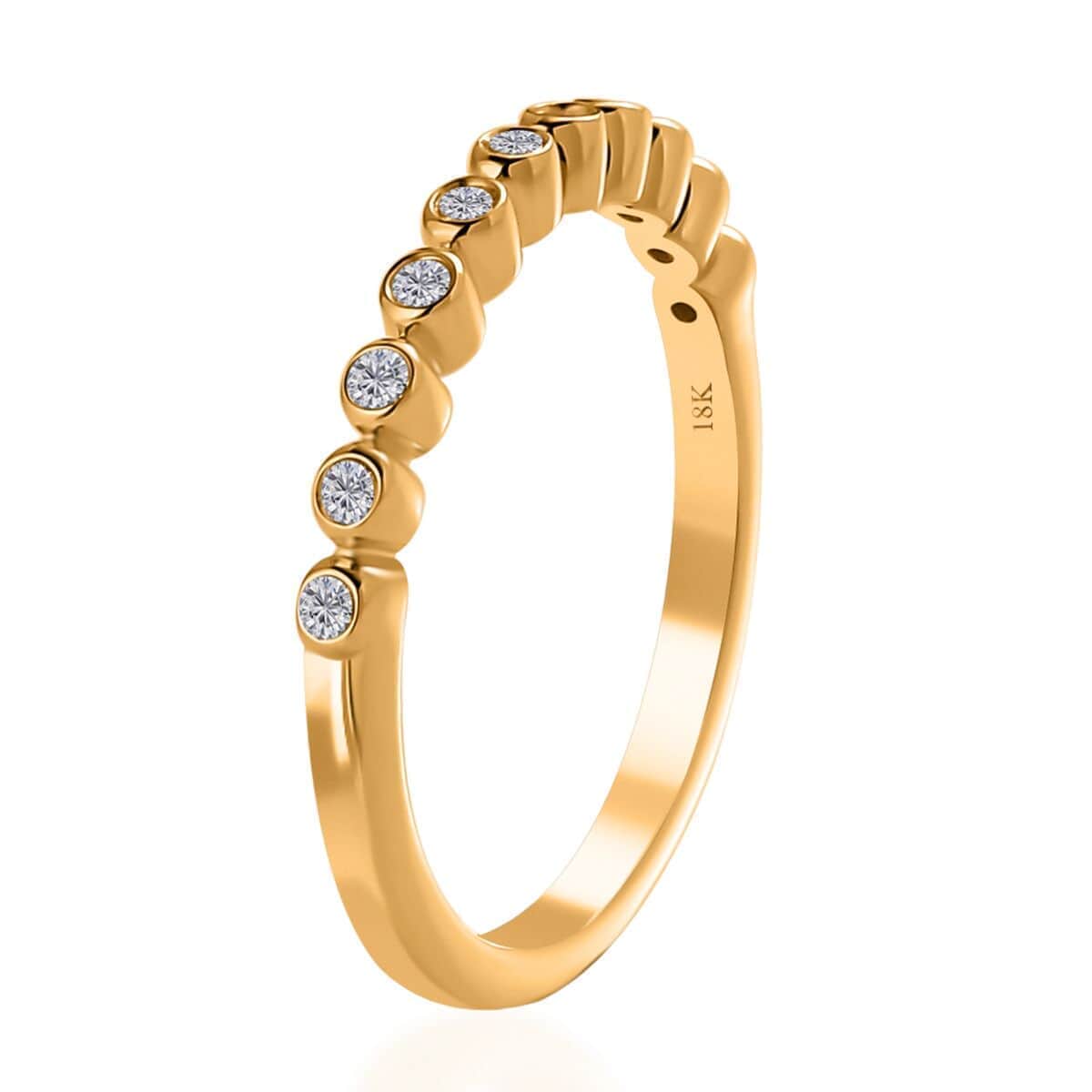 Iliana 18K Yellow Gold G-H SI1 Diamond Half Eternity Band Ring (Size 6.0) 0.20 ctw image number 3
