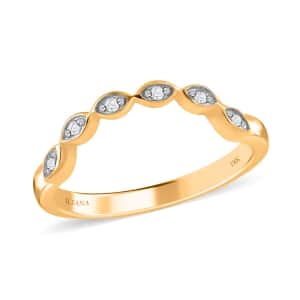 Iliana 18K Yellow Gold G-H SI1 Diamond Accent Band Ring (Size 7.0) 0.05 ctw