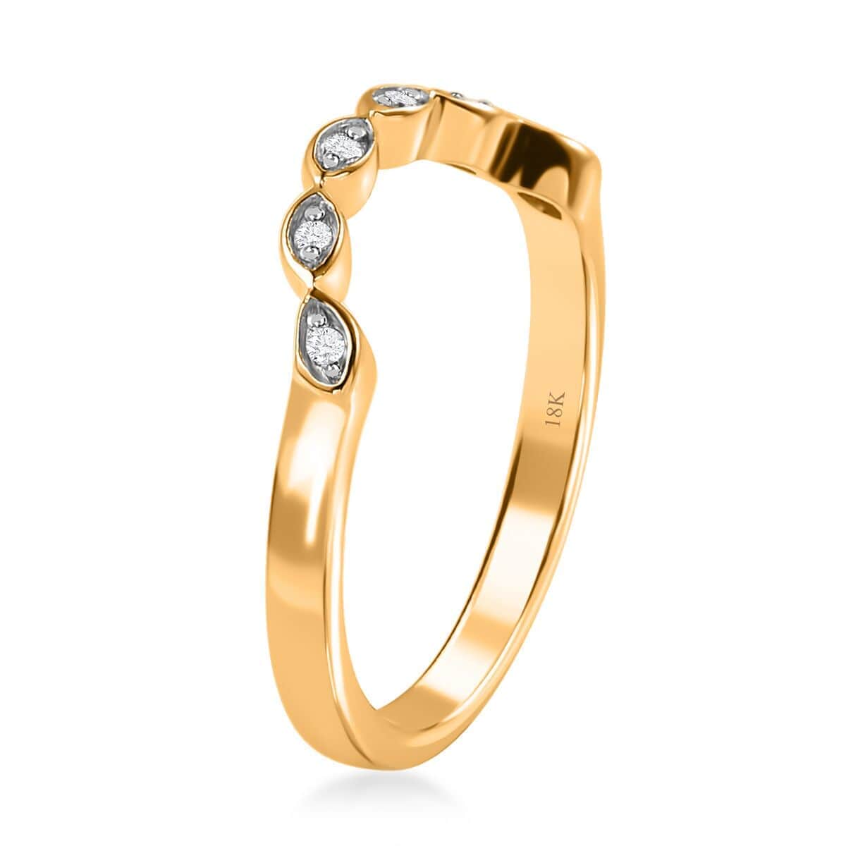 Iliana 18K Yellow Gold G-H SI1 Diamond Accent Band Ring (Size 9.0) 0.05 ctw image number 3