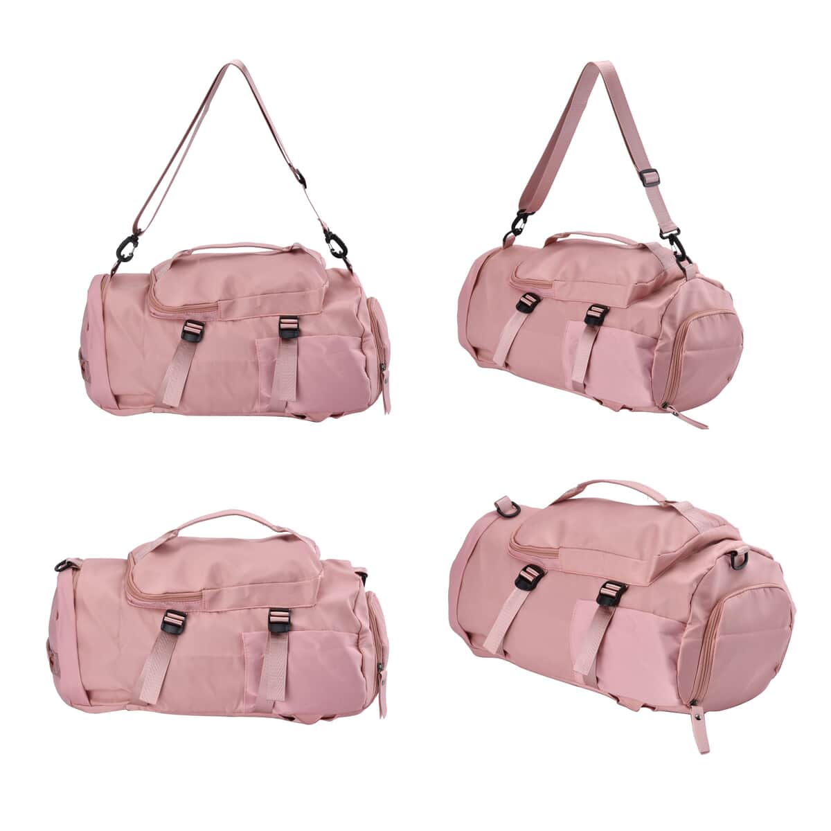 Pink Polyester Travel Bag with Detachable Shoulder Strap 47 Inches image number 4