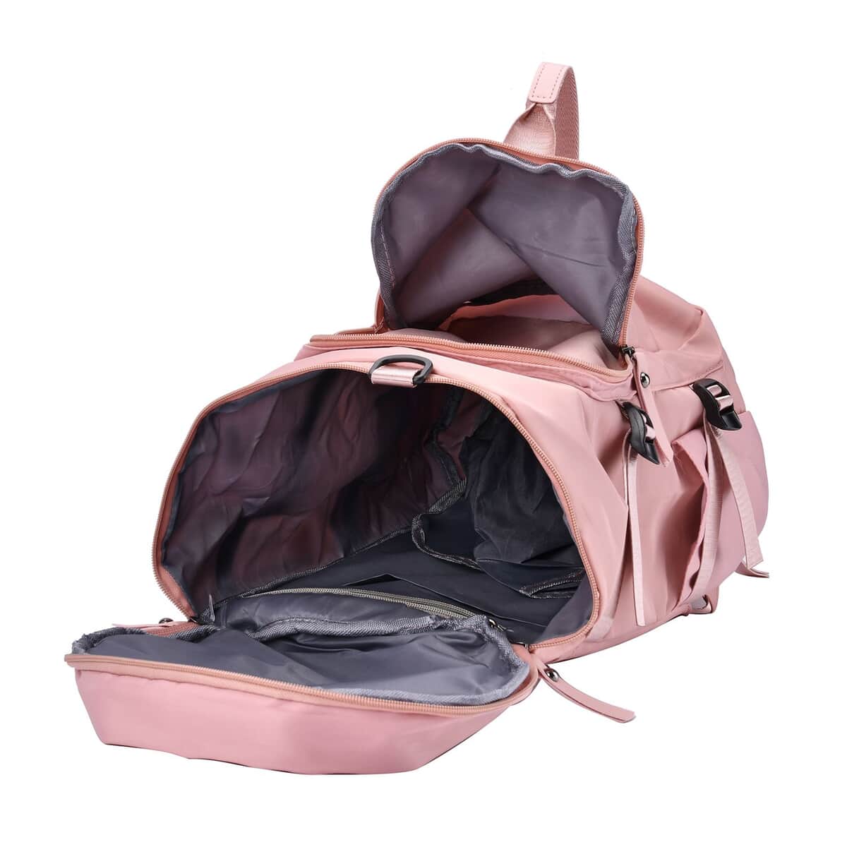 Pink Polyester Travel Bag with Detachable Shoulder Strap 47 Inches image number 5