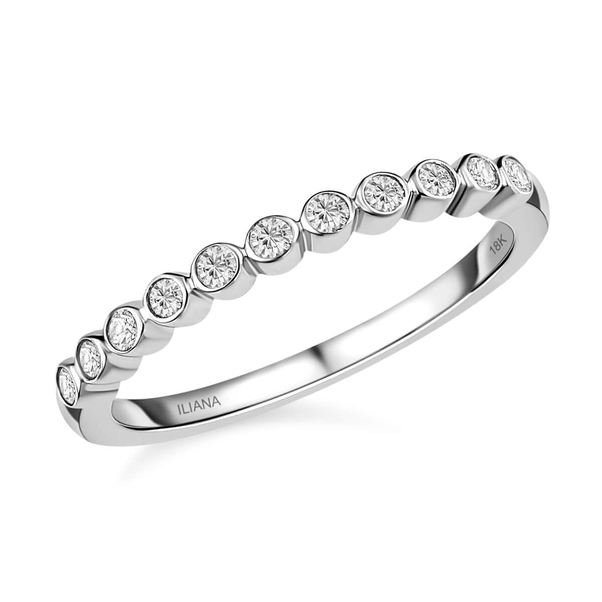Iliana 18K White Gold G-H SI1 Diamond Band Ring (Size 6.0) 0.20 ctw image number 0