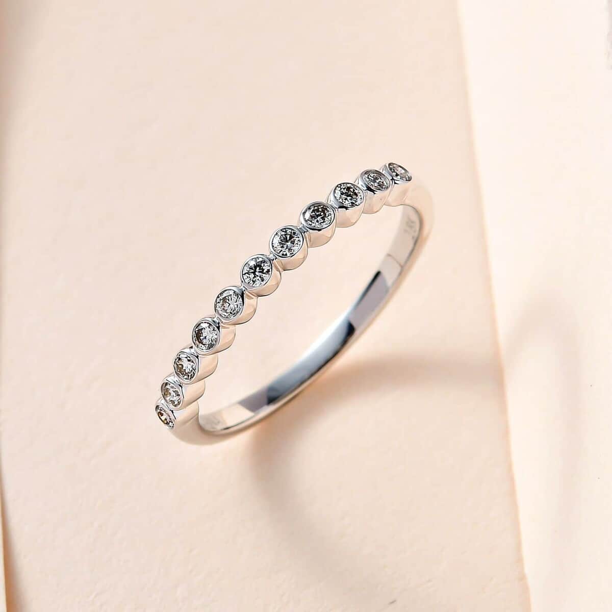 Iliana 18K White Gold G-H SI1 Diamond Band Ring (Size 6.0) 0.20 ctw image number 1