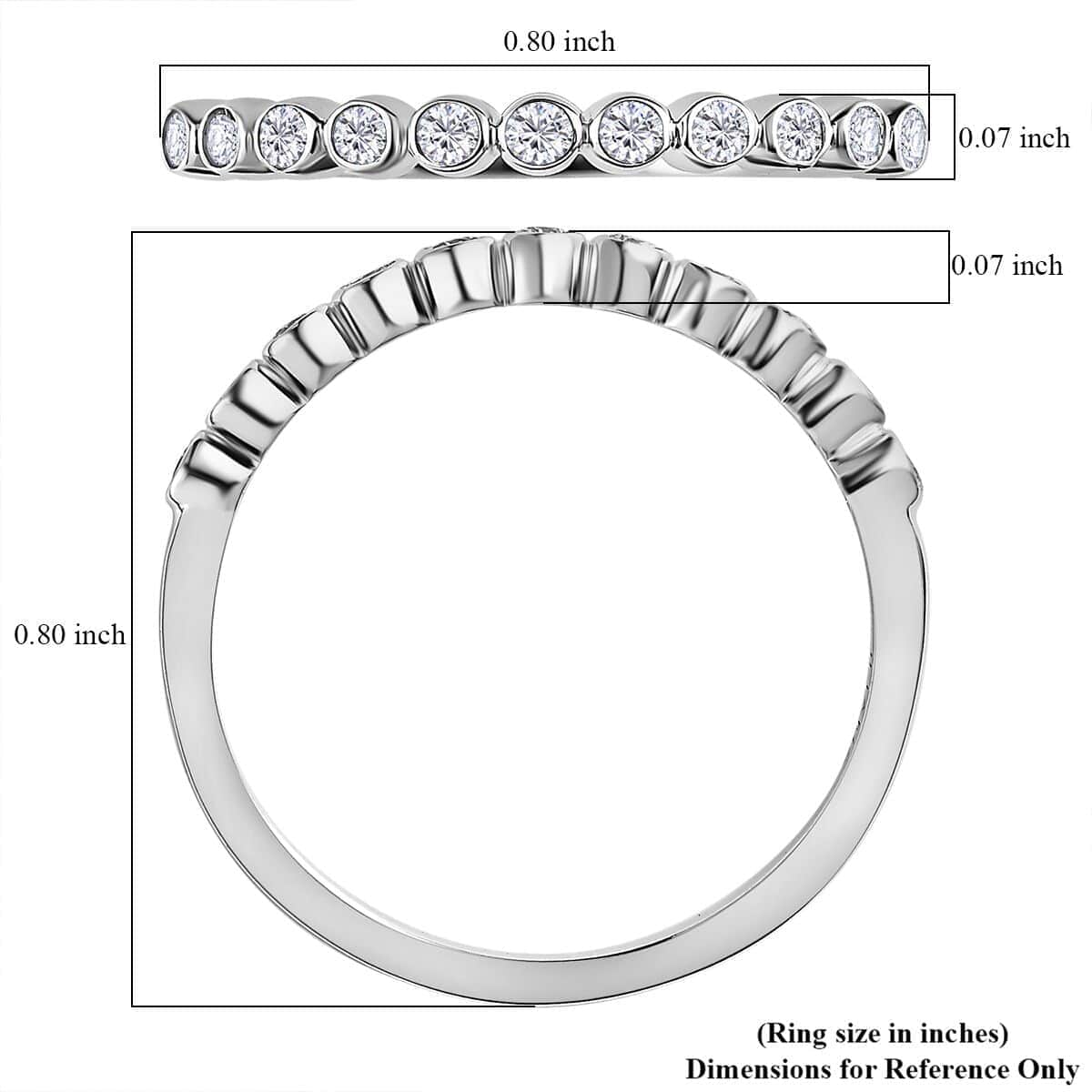 Iliana 18K White Gold G-H SI1 Diamond Band Ring (Size 6.0) 0.20 ctw image number 5