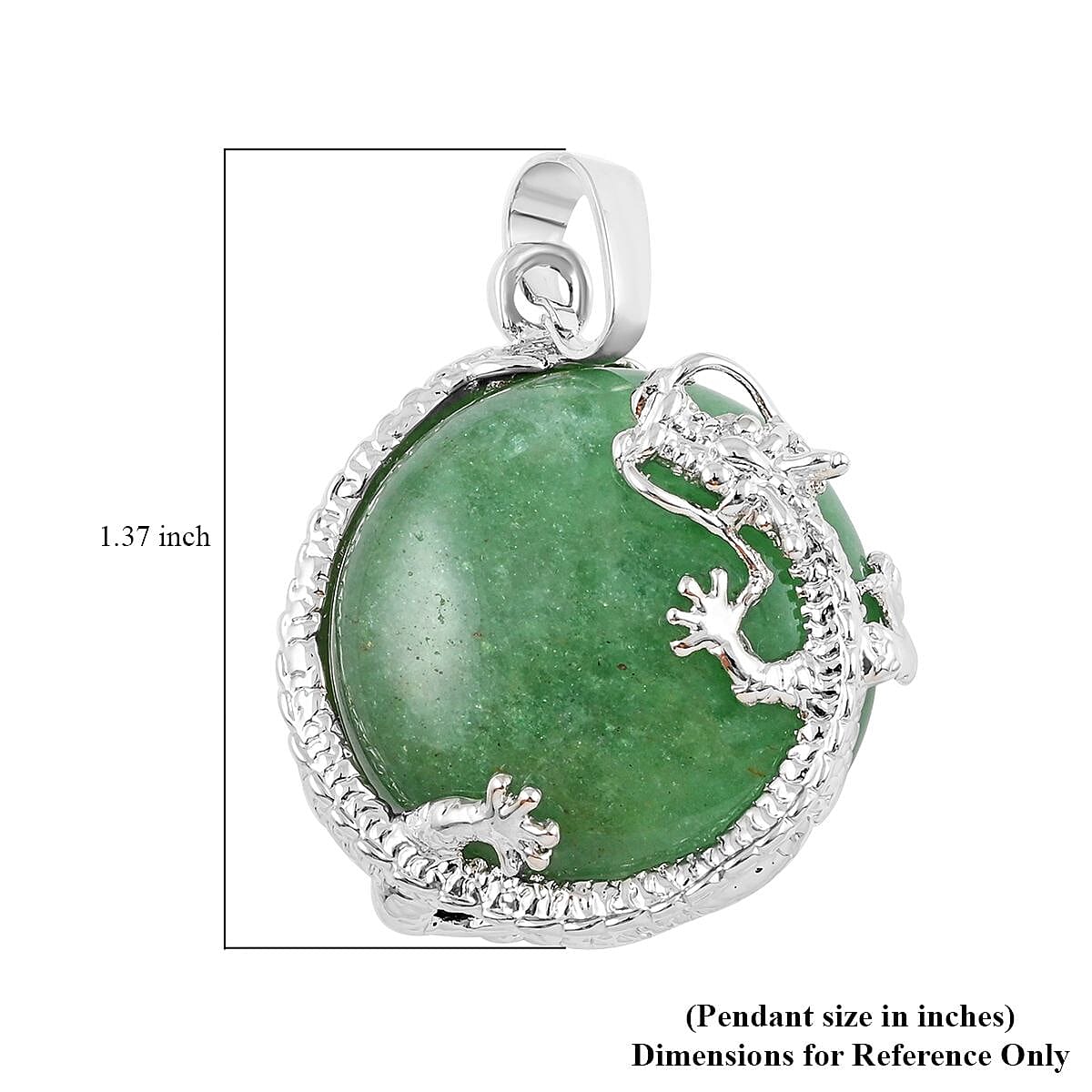 Green Ametrine Dragon Sphere Pendant in Silvertone 25.00 ctw