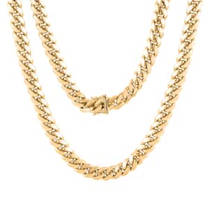 14K Yellow Gold 10mm Miami Cuban Chain Necklace 24 Inches 200 Grams