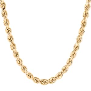 14K Yellow Gold 8mm Diamond Cut Rope Chain Necklace 26 Inches 31.6 Grams