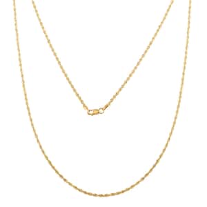 14K Yellow Gold 1.5mm Rope Chain Necklace 22 Inches 1.70 Grams