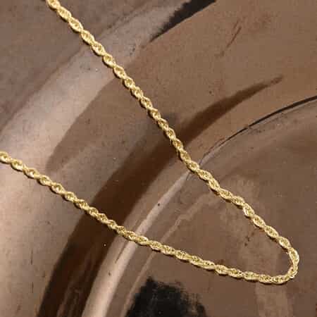 Solid 14K Yellow Gold Rope Chain 30 inch Long 1.5mm Twist Mens Ladies Necklace