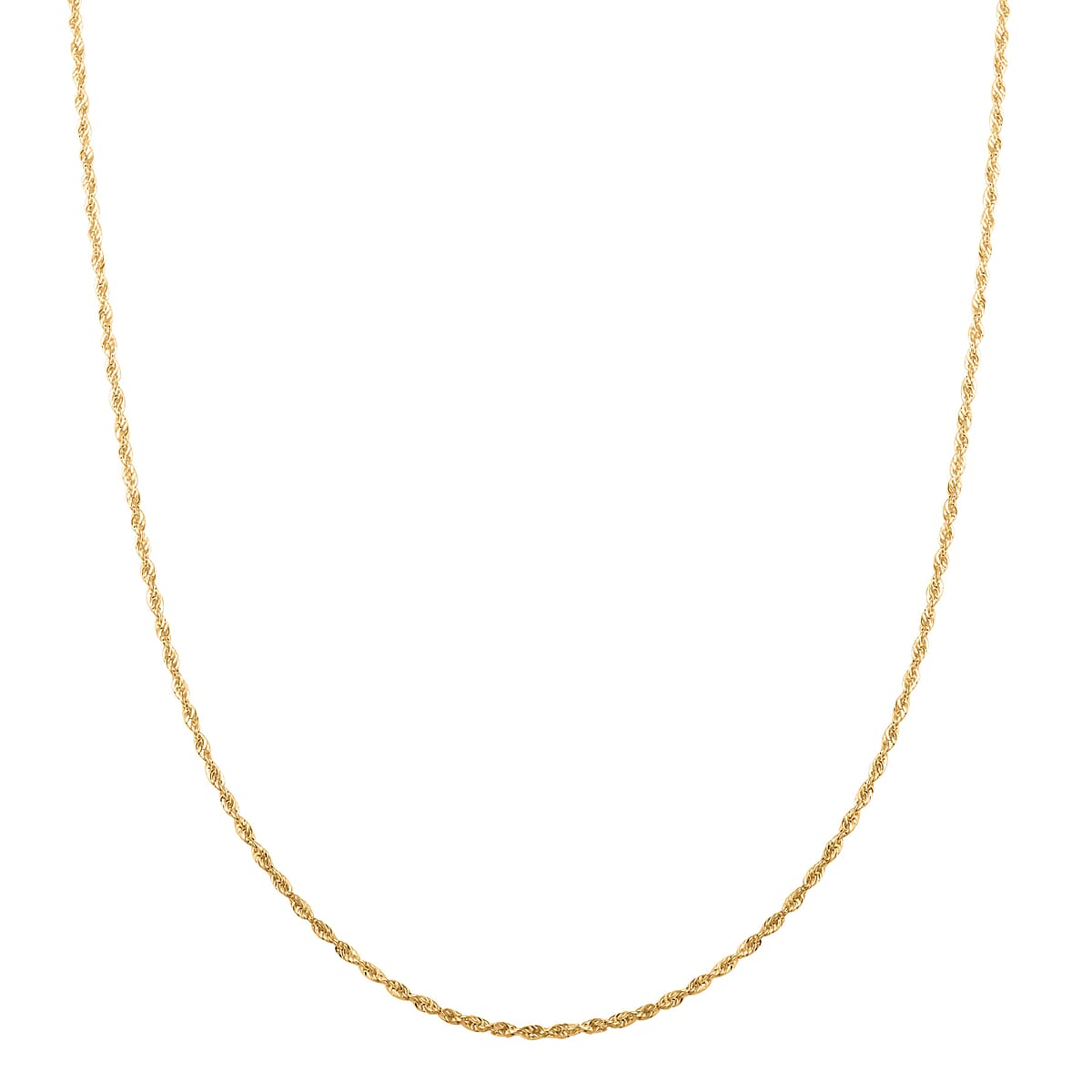 14K Yellow Gold 1.5mm Rope Chain Necklace 22 Inches 1.70 Grams image number 3