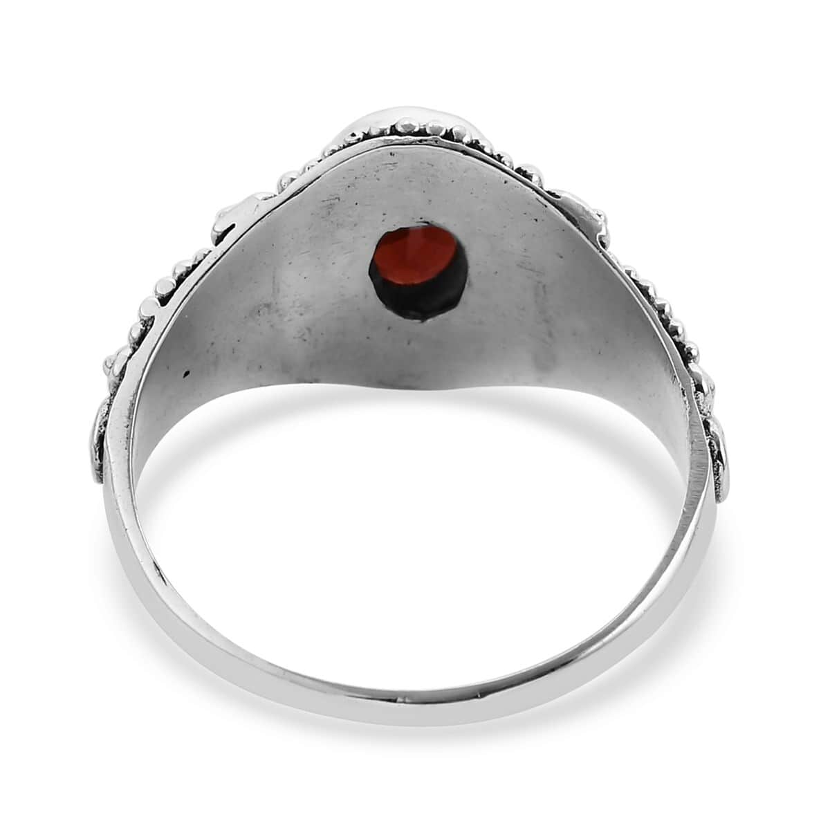 Bali Legacy Mozambique Garnet Ring in Sterling Silver (Size 10.0) 2.00 ctw image number 4