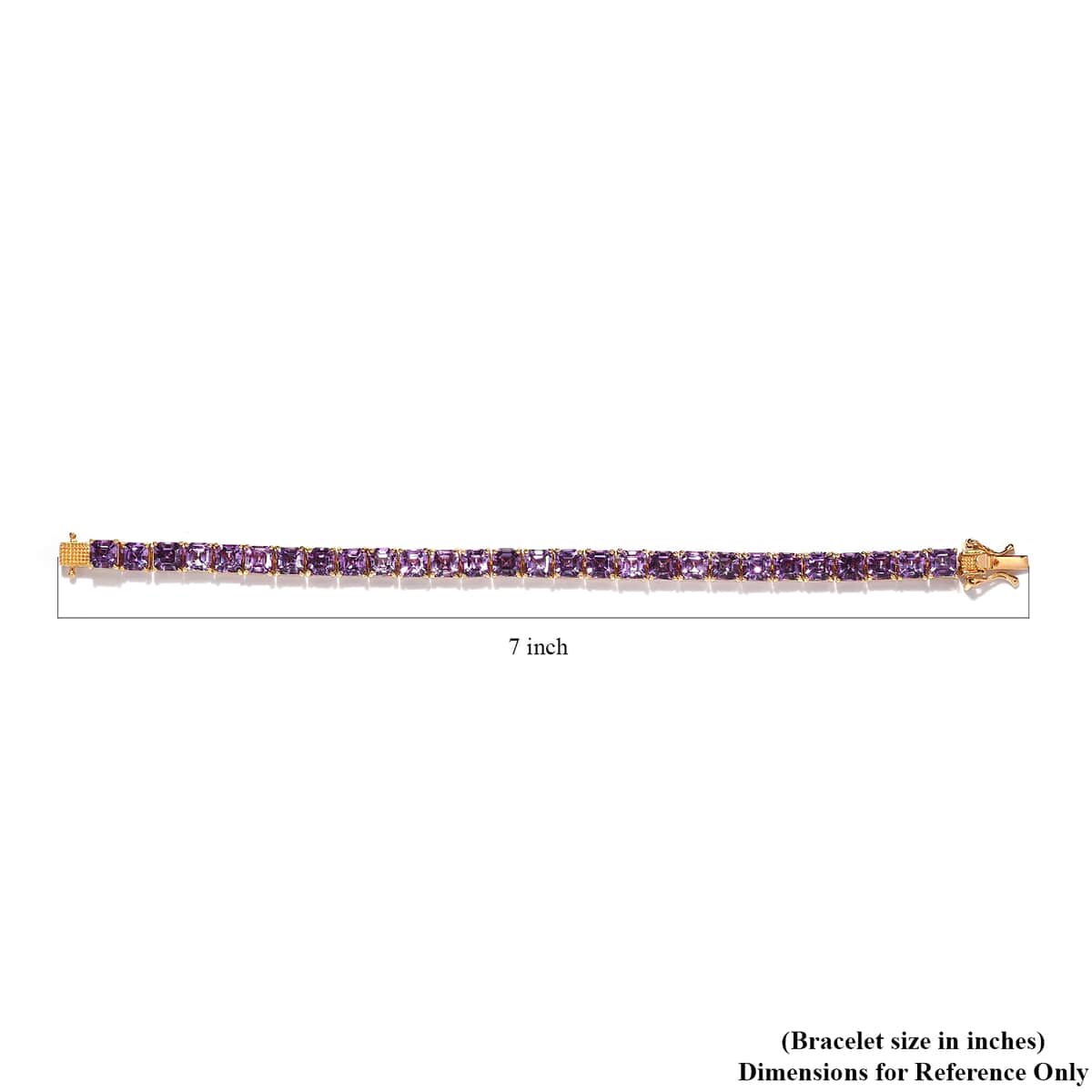 Multi-Color Lab-Created Sapphire Tennis Bracelet Sterling Silver