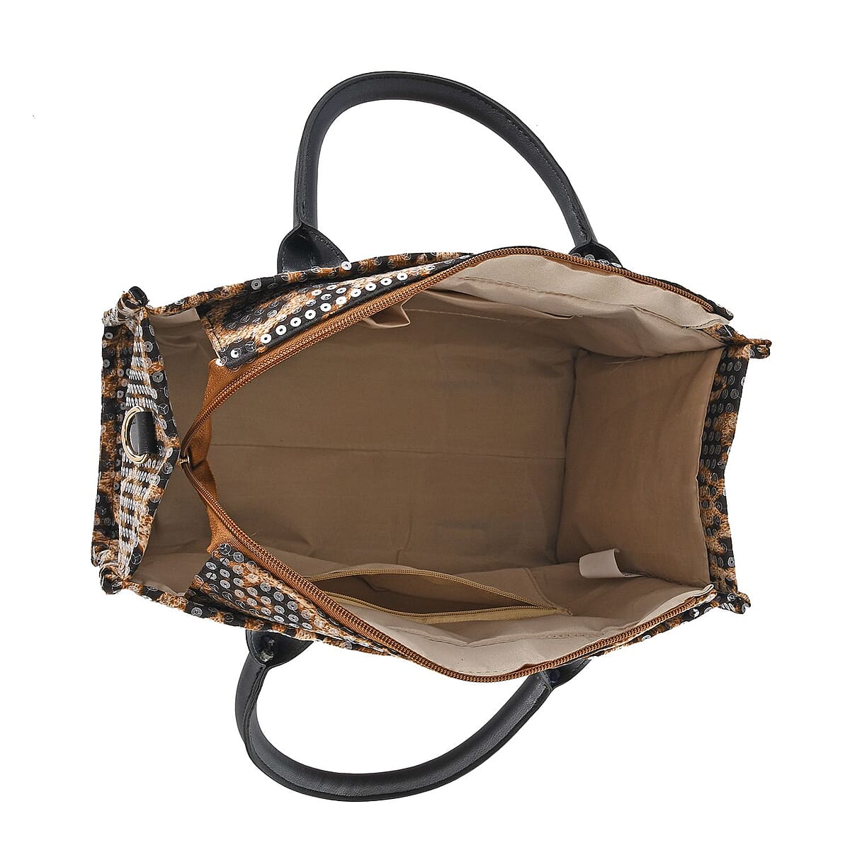 Brown Leopard Print Faux Leather Crossbody Bag with Handle Drop and Shoulder Strap image number 4