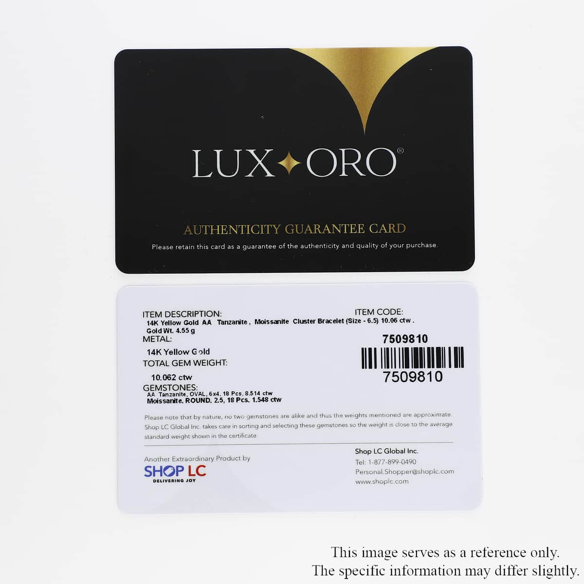 Luxoro 14K Yellow Gold Premium Tanzanite and Moissanite Bracelet (6.50 In) 4.60 Grams 10.00 ctw image number 5