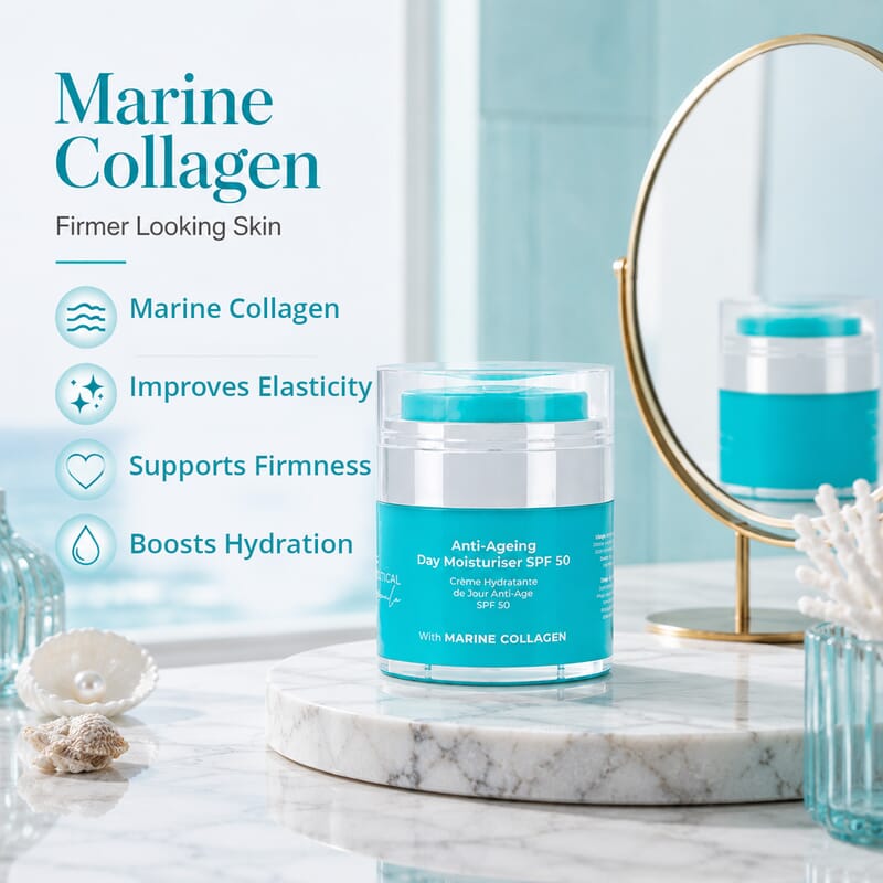 Doctors Cosmeceutical Marine Collagen Anti-Ageing Day Moisturizer with SPF 50 (3.4oz)