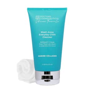 Doctors Cosmeceutical Cleanser - Wash Away Everyday Cleanser & Muslin Super Soft Cloth  5.07fl Oz.