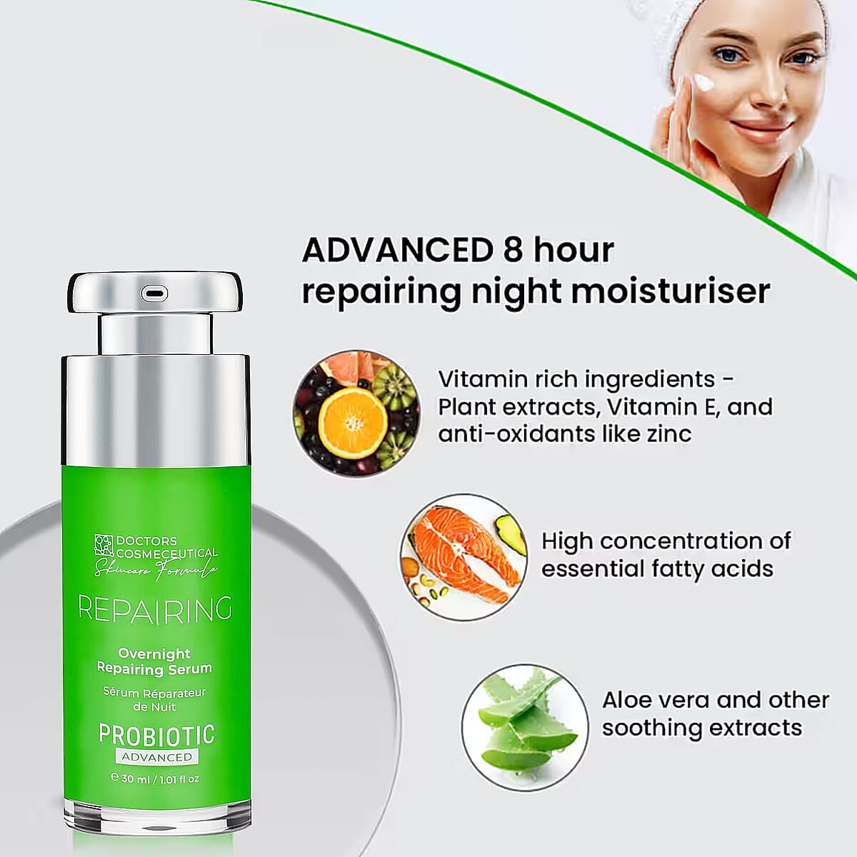 Doctors Cosmeceutical Probiotics Advanced Repairing - Overnight Repairing Serum (1.01oz) image number 3