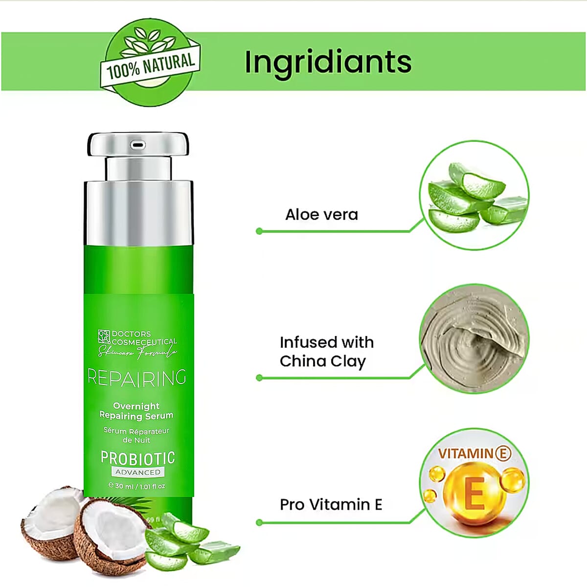 Doctors Cosmeceutical Probiotics Advanced Repairing - Overnight Repairing Serum (1.01oz) image number 4