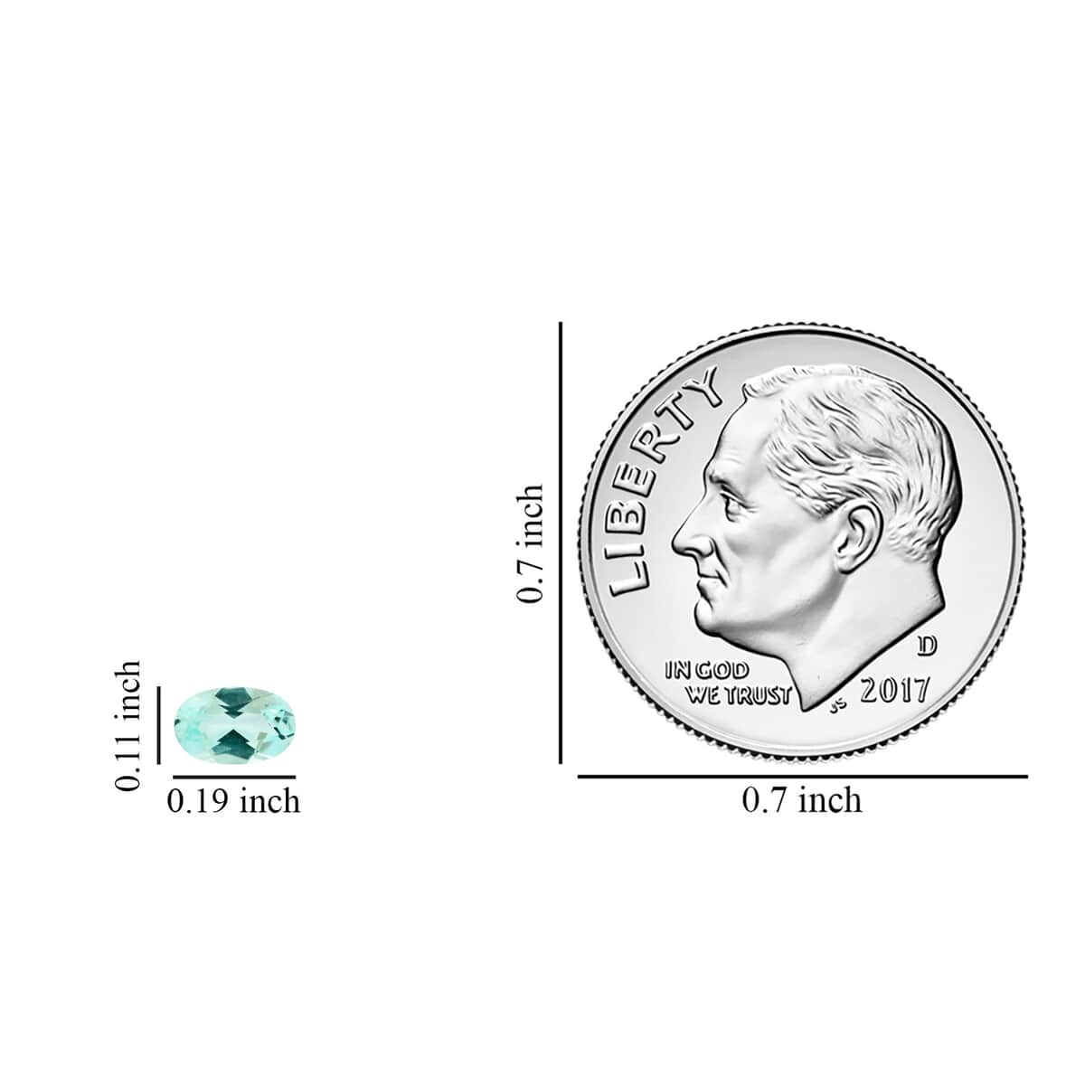 AAAA Paraiba Tourmaline (Ovl 5x3mm) 0.20 ctw Loose gemstone image number 4