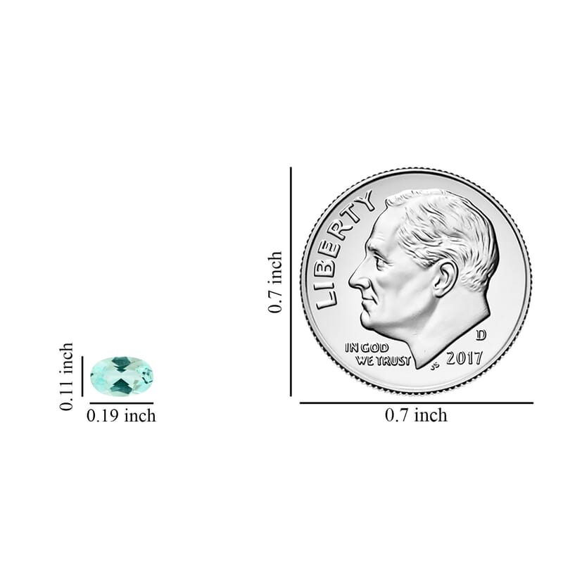 AAAA Paraiba Tourmaline (Ovl 5x3mm) 0.20 ctw Loose gemstone