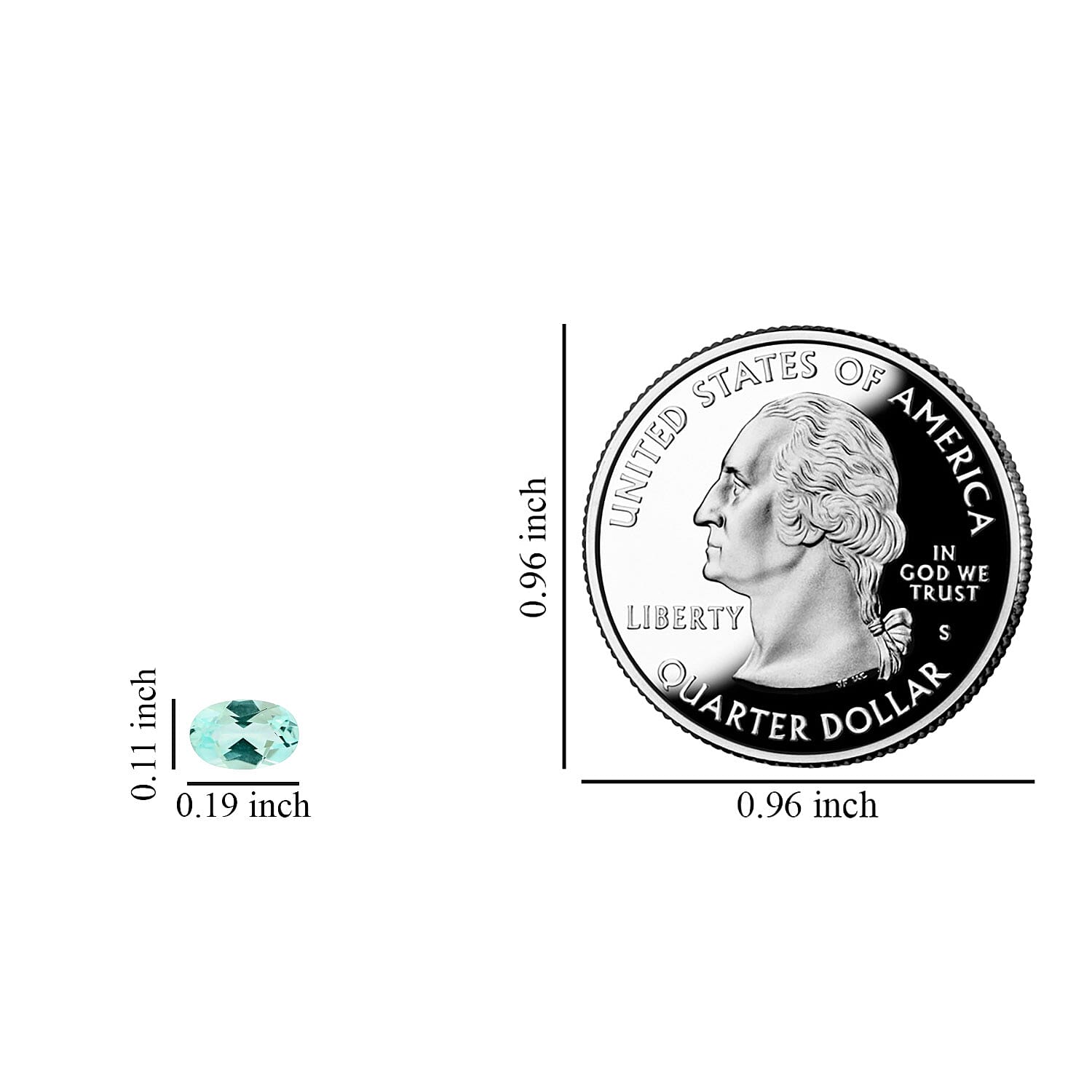 AAAA Paraiba Tourmaline (Ovl 5x3mm) 0.20 ctw Loose gemstone