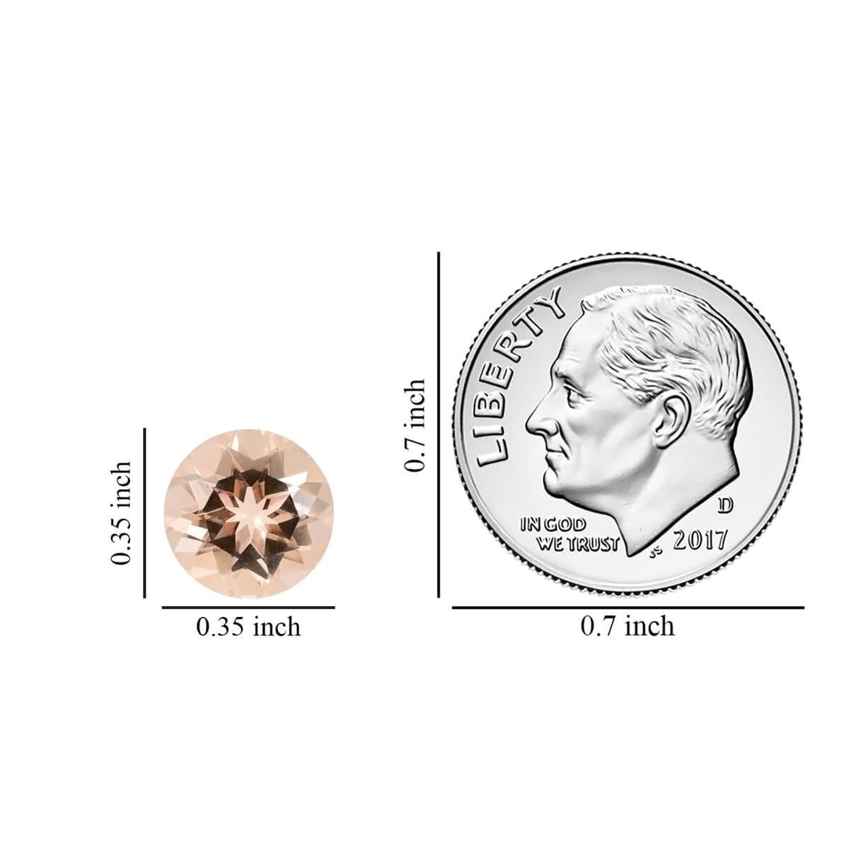 AAAA Marropino Morganite (Rnd 9 mm) 2.20 ctw image number 3