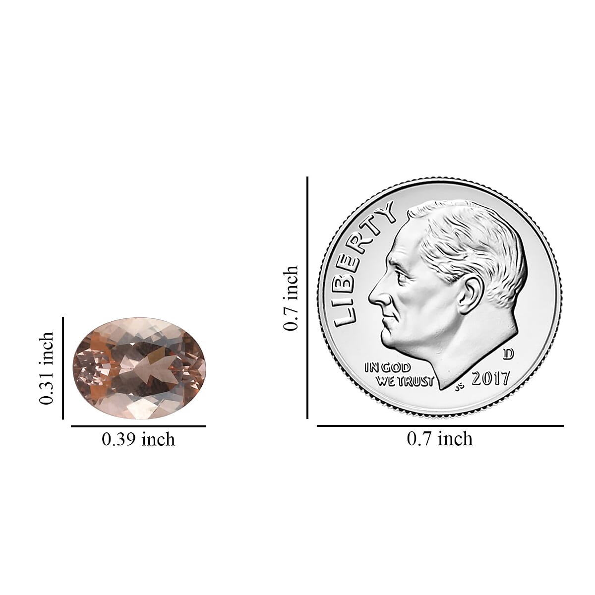 AAAA Dark Marropino Morganite (Ovl 10x8 mm) 2.20 ctw image number 2