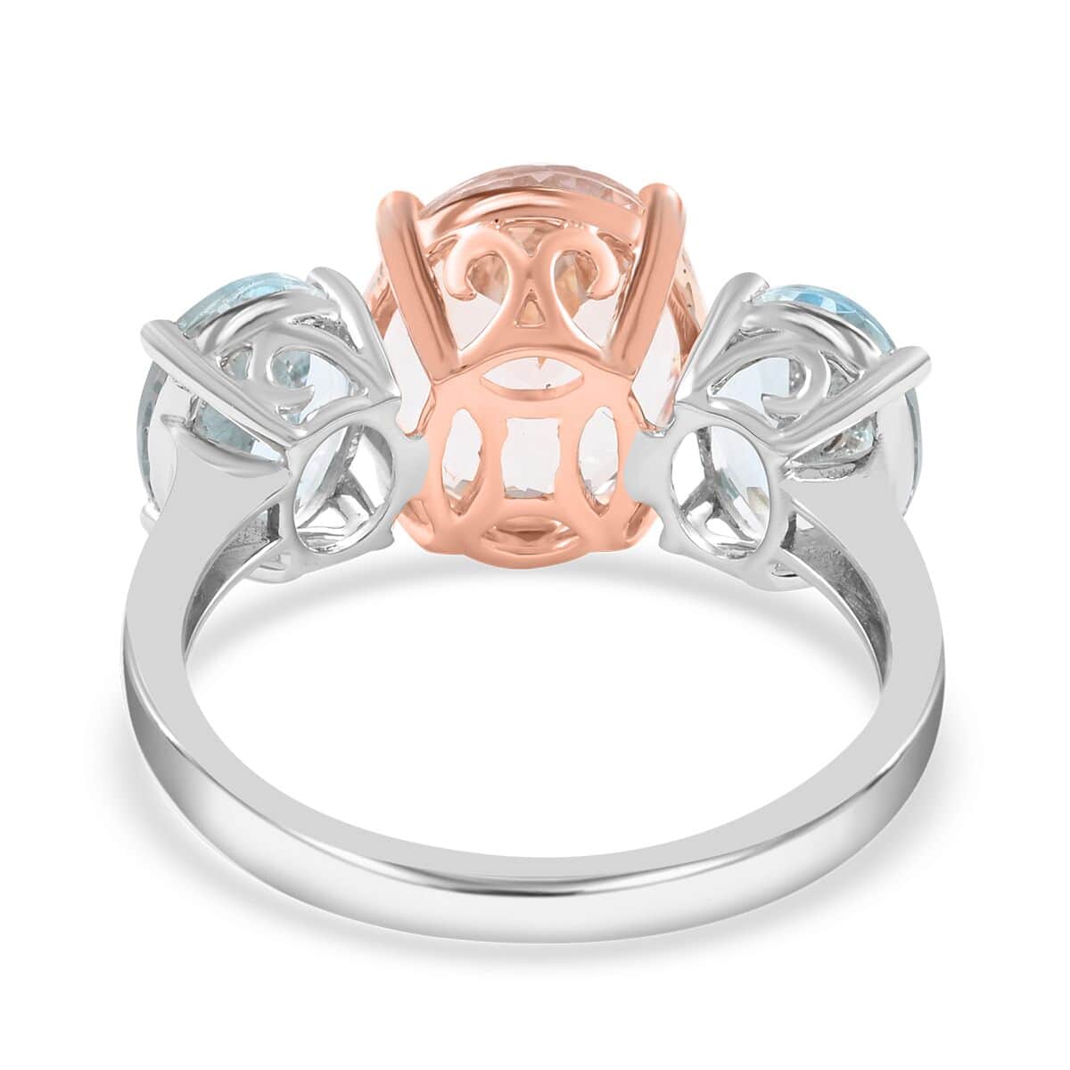 Modani 14K White Gold AAA Marropino Morganite, Aquamarine Ring (Del. in 15-20 Days) 5.35ctw image number 4